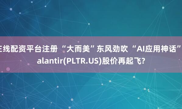 在线配资平台注册 “大而美”东风劲吹 “AI应用神话”Palantir(PLTR.US)股价再起飞?